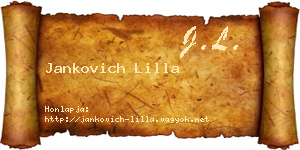 Jankovich Lilla névjegykártya