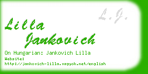 lilla jankovich business card